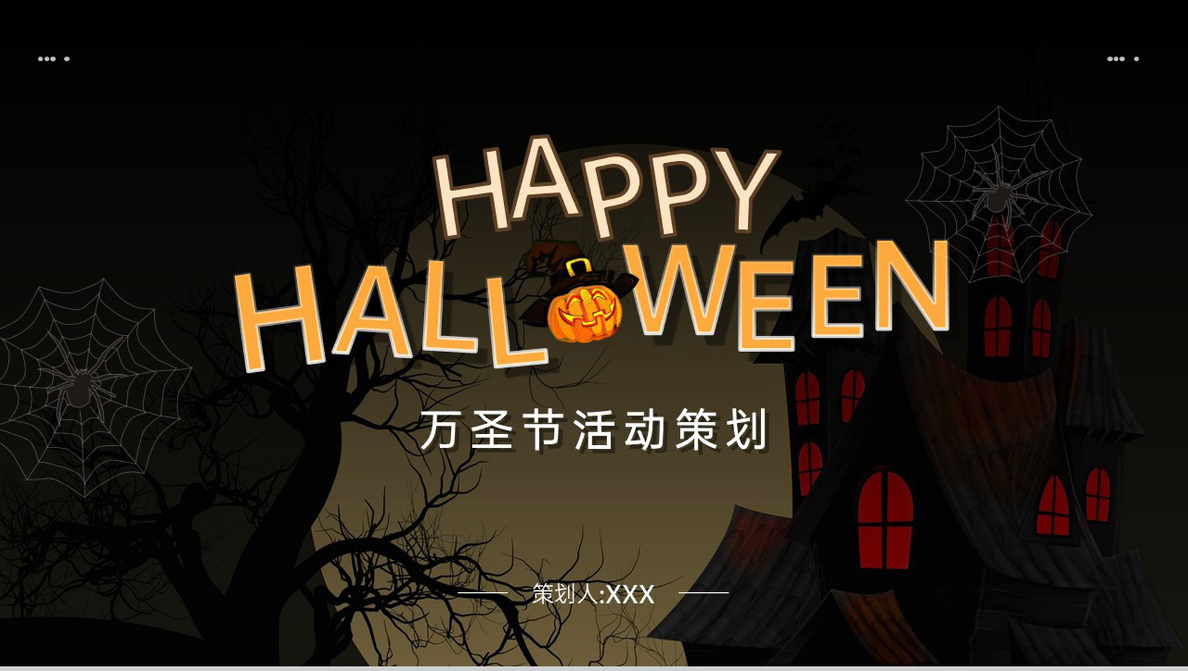 黑白简约风万圣节活动策划方案活动受众分析PPT模板
