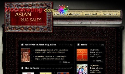 亚洲品牌地毯销售网站模板