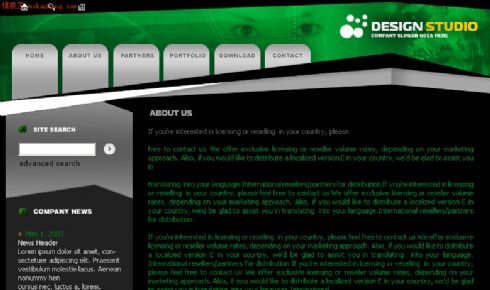 欧美个性网站模板