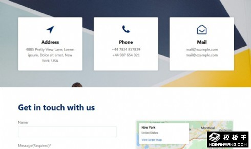 联系方式地图响应式网页模板