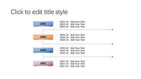 白色极简年份历程时间轴PPT图表