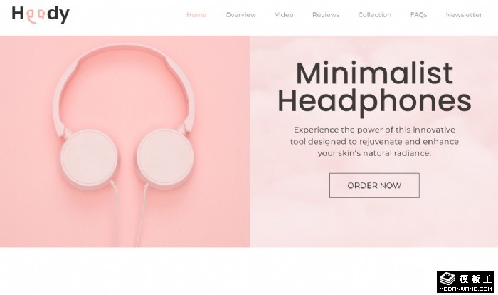 极简耳机产品单页面模板