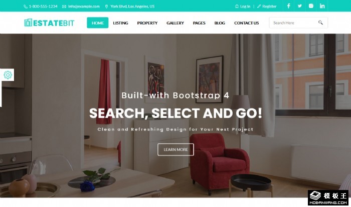 房产房源服务平台网站模板