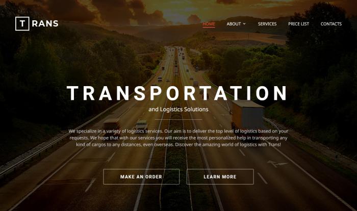 高端运输物流解决方案网站模板