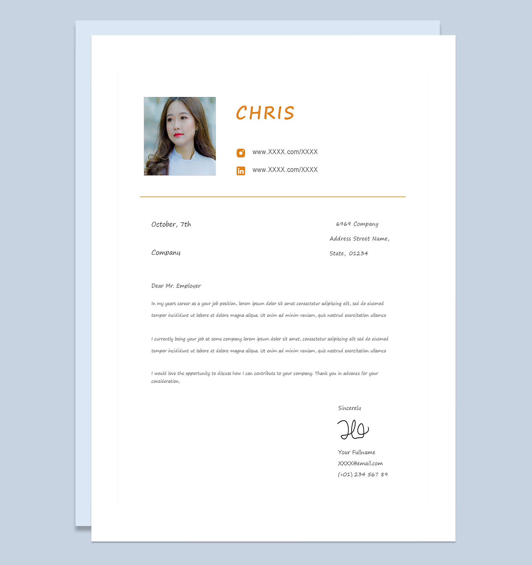 外贸公司多岗位求职通用英文简历Word模板