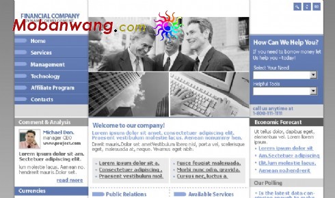 金融机构动态信息网页模板