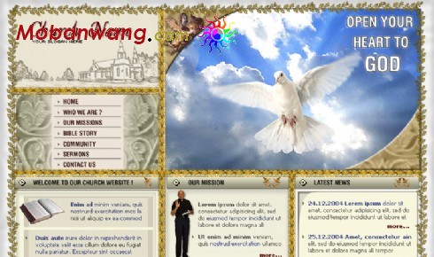 基督教教堂网站模板