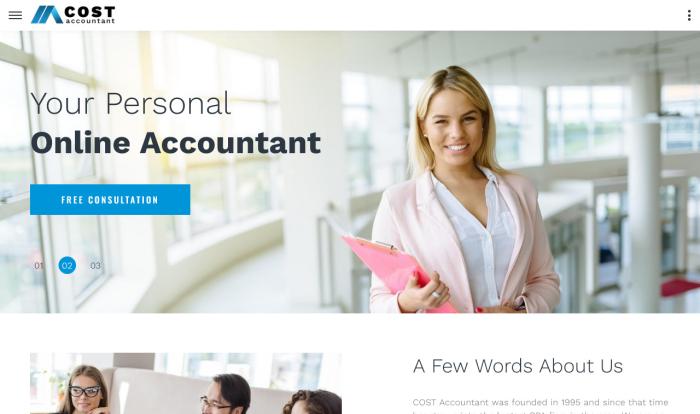 精品在线会计服务网站模板