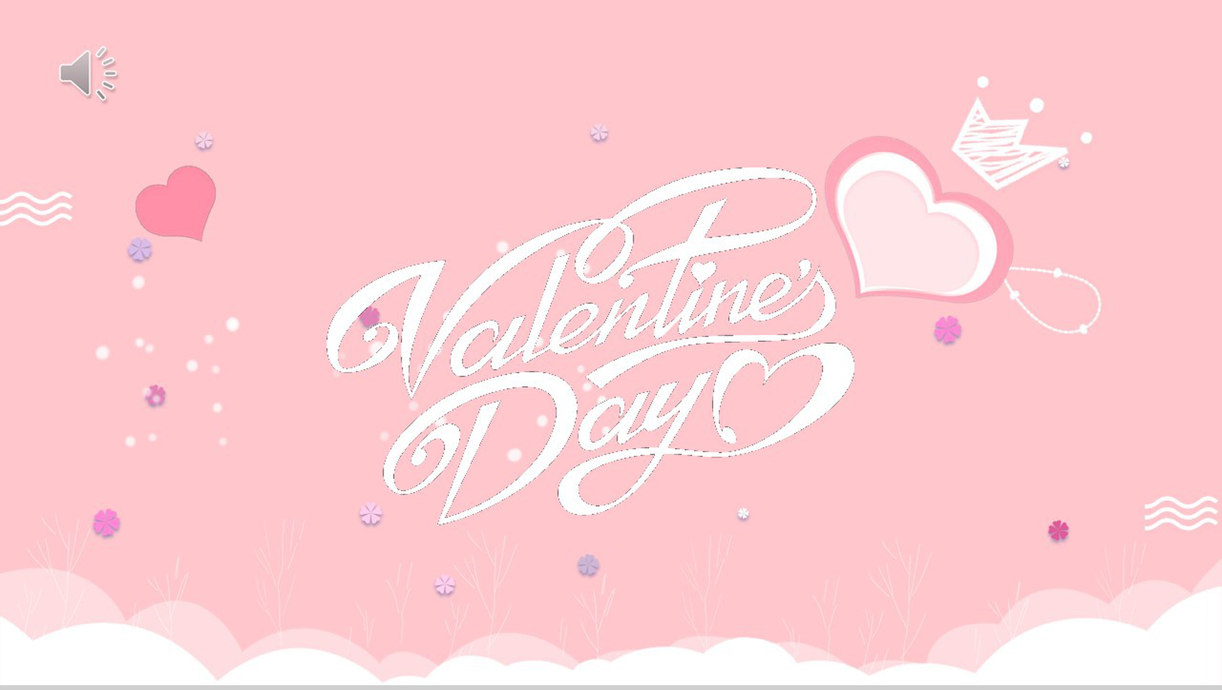 浪漫粉色心形背景七夕情人节求婚婚礼PPT模板