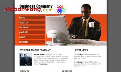 商务企业办公网页模板