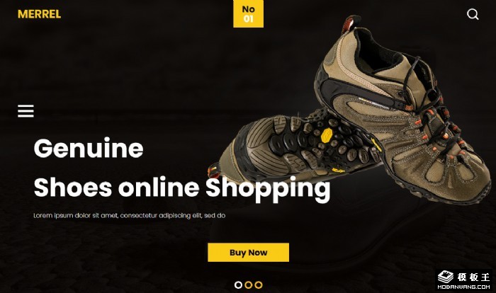 登山鞋品牌产品网站模板