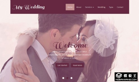 我的浪漫婚礼响应式网页模板