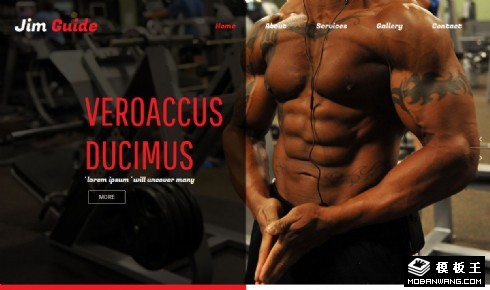 健身教练指导响应式网页模板