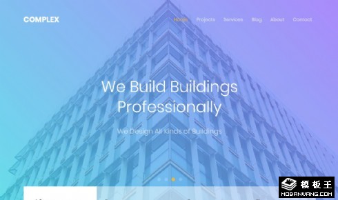 创意建筑展示动态响应式网站模板