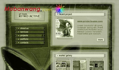 复古艺术设计网页模板