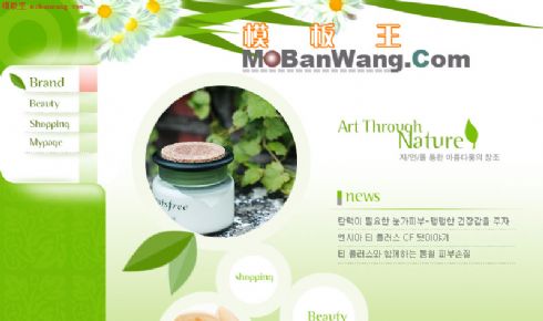 韩国化妆品展示网站模板