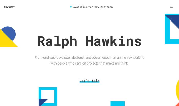 开发者设计师个人作品集网站模板