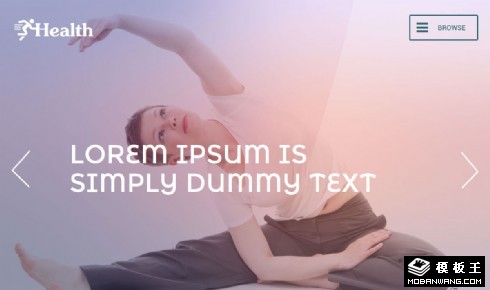 室内健身健康运动响应式网站模板