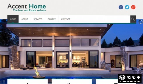 现代豪宅销售信息网页模板