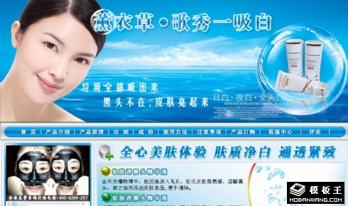 化妆品推介信息网页模板