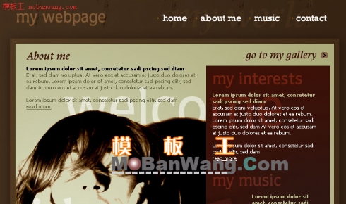 欧美个人网页模板