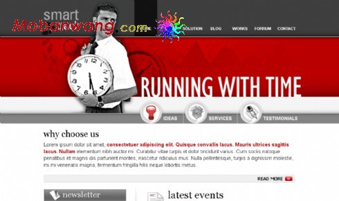 与时间赛跑主题博客网页模板