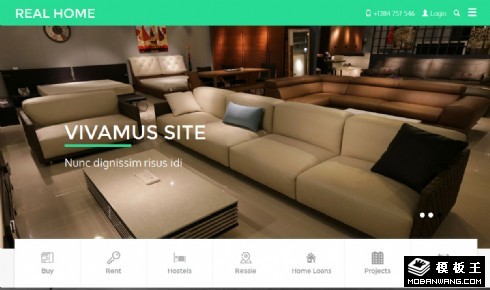 房产交易服务响应式网页模板