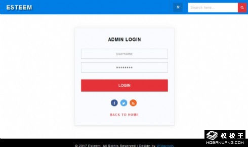 后台数据信息管理响应式网站模板