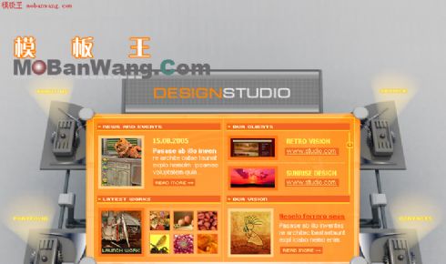 欧美三维设计工作室网站_FLASH模板