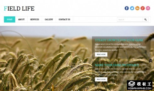 农业生活响应式网页模板