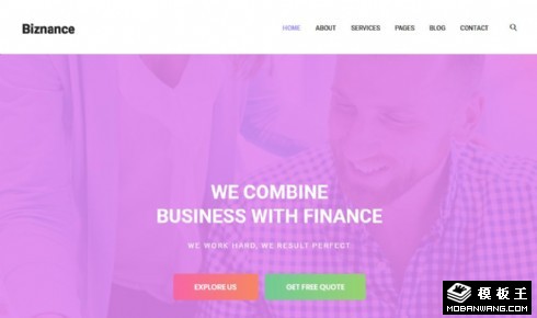 商业金融项目展示响应式网站模板