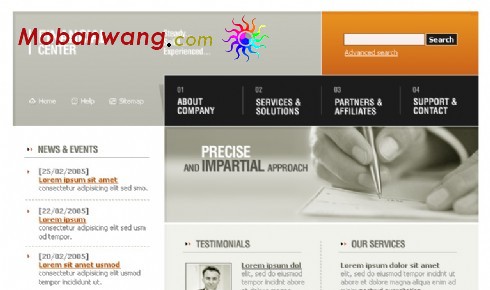 金融中心网页模板