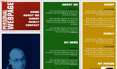 欧美个人网页模板