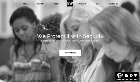 黑白教育机构响应式网页模板