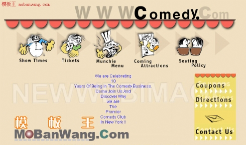 欧美卡通喜剧网站模板