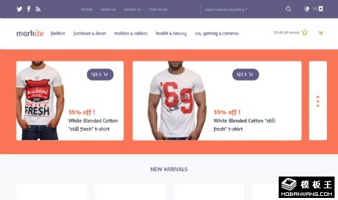 T恤商城网店响应式网页模板