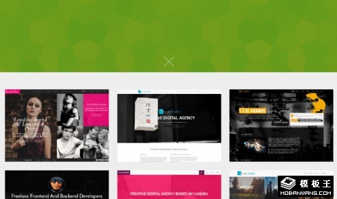 下移图片列表展示响应式网页模板