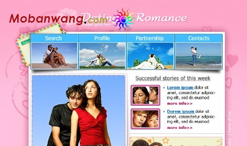 浪漫交友网页模板