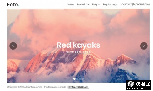 图片创作幻灯片展示响应式网站模板