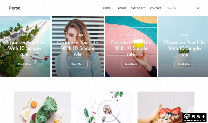 精致旅行生活博客网站模板