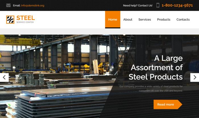 钢铁制造交易公司网站模板