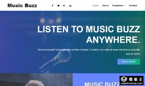 流行音乐演奏响应式网页模板