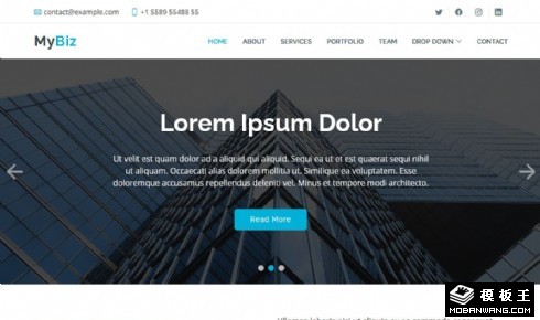 商务代理项目服务响应式网页模板