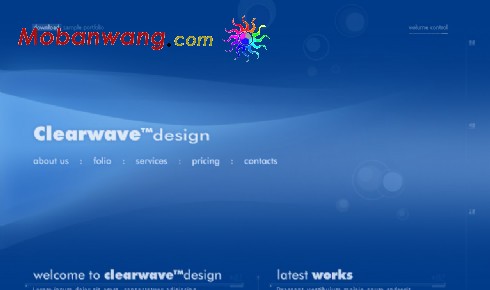 蓝色设计公司网页模板