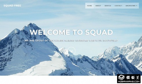 简约巅峰团队展示响应式网页模板