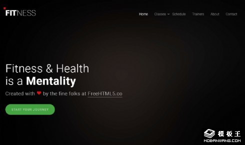 健身运动项目服务响应式网站模板