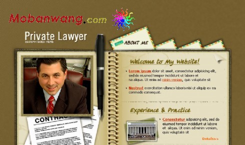 私人律师服务网站模板